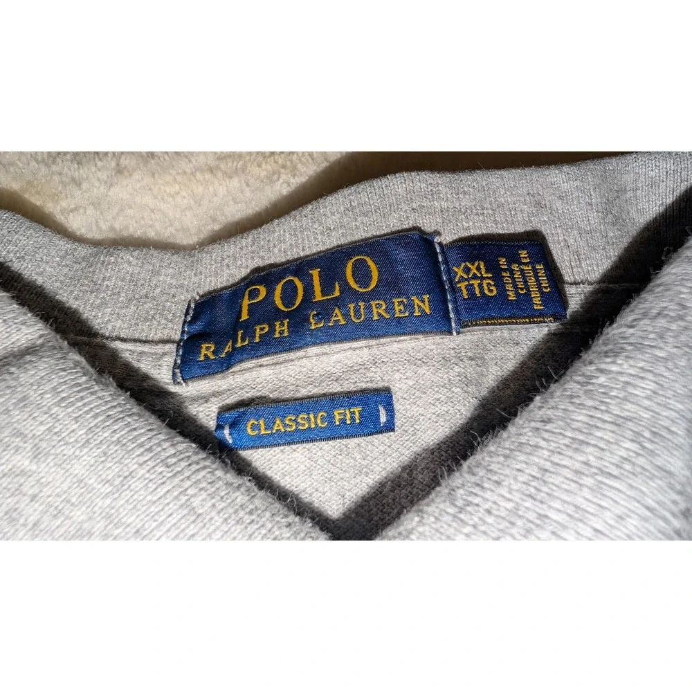 Polo Ralph Lauren Mens Size XXL Gray Polo Bear Classic Fit Golf